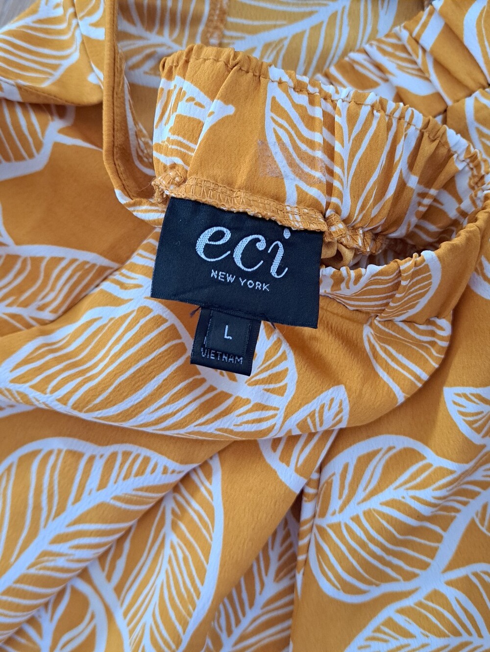 Yellow Wide Leg Yellow Palazzo Pants Flower - Picture 2 of 3